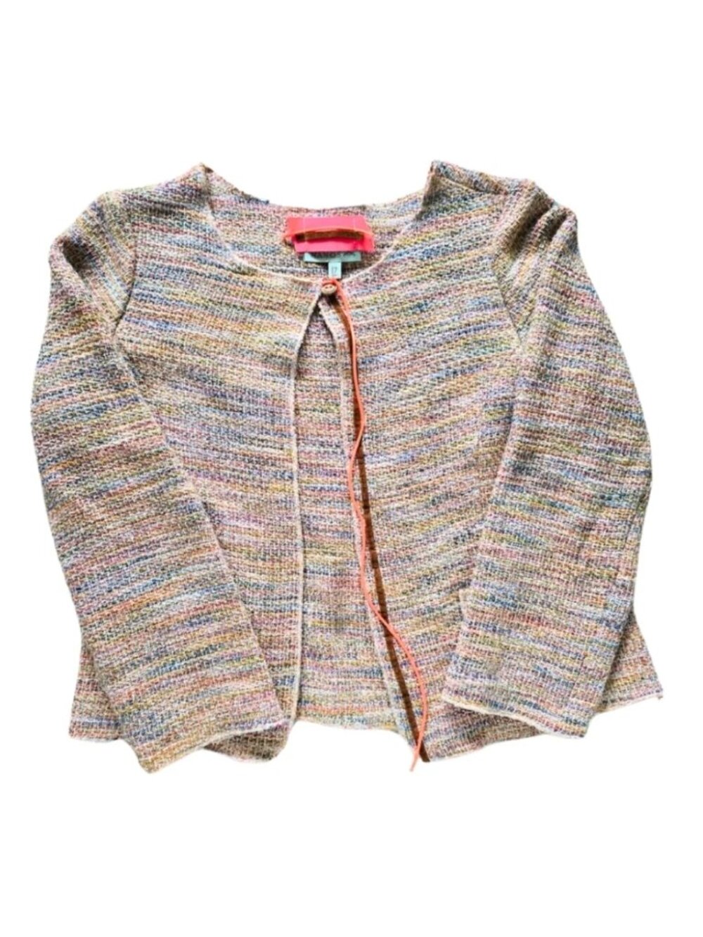 Nanos Moda España Tweed Jacket in Orange Girls Bambinas 12